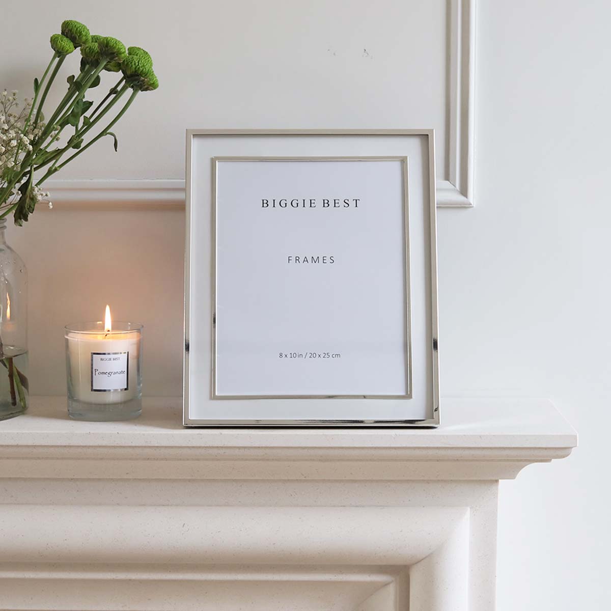 8X10 DOUKBLE BORDER SILVER FRAME BIGGIE BEST