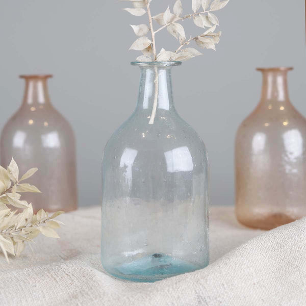 <P>Elegant recycled glass vase, this will enhance any room and add a pop of colour. <P>

<P>Made in a beautiful array of colours, mix and match to create a display. <P>

<P>Surface Imperfections are to be expected <P>

<P>Flowers not included<P>

