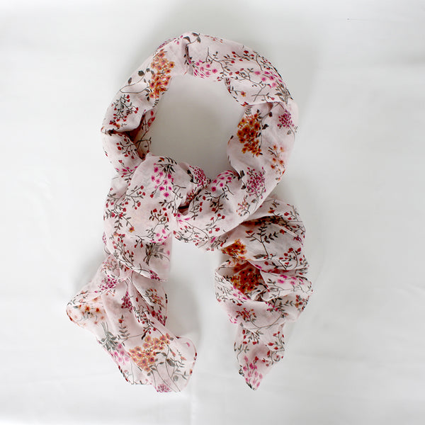 a lovely delicate and cheery scarf to brighten any outfit 