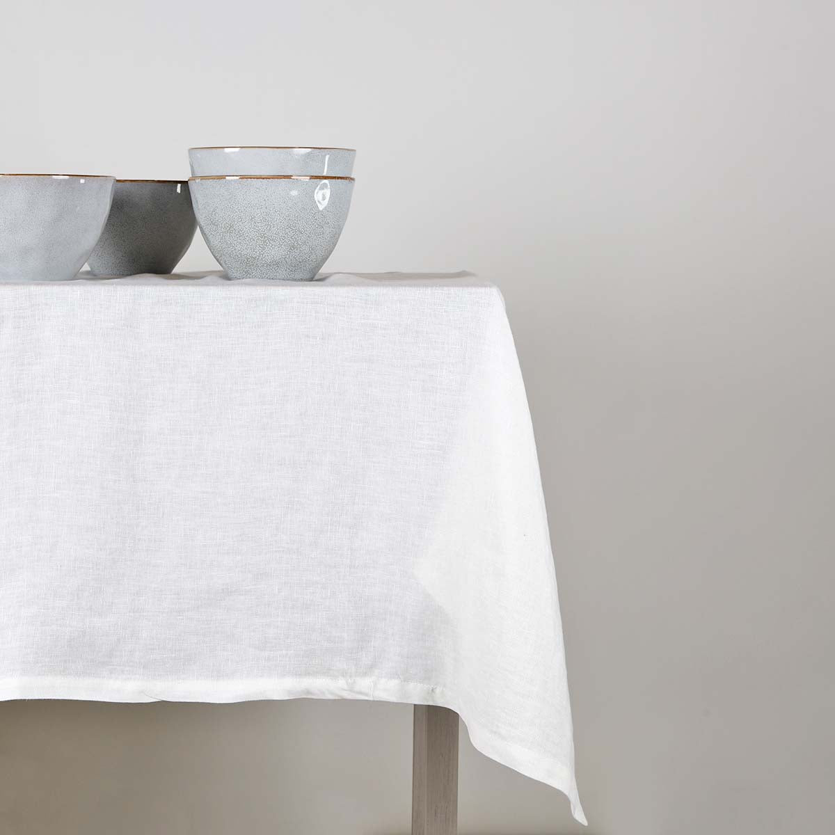 100 LINEN OFF WHITE TABLECLOTH 150 X 250 BIGGIE BEST