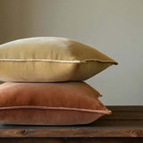 BROWN SUGAR STONEWASHED VELVET CUSHION MD