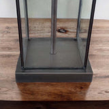 Georgie glass/metal  base & nat shade set