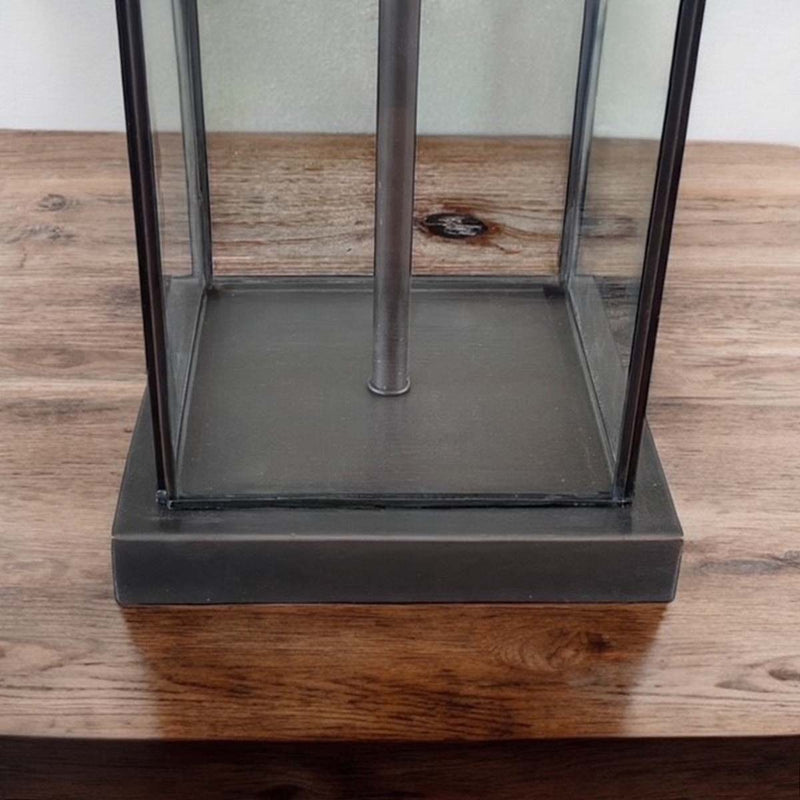Georgie glass/metal  base & nat shade set