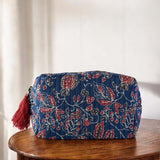 Dark floral cosmetic bag