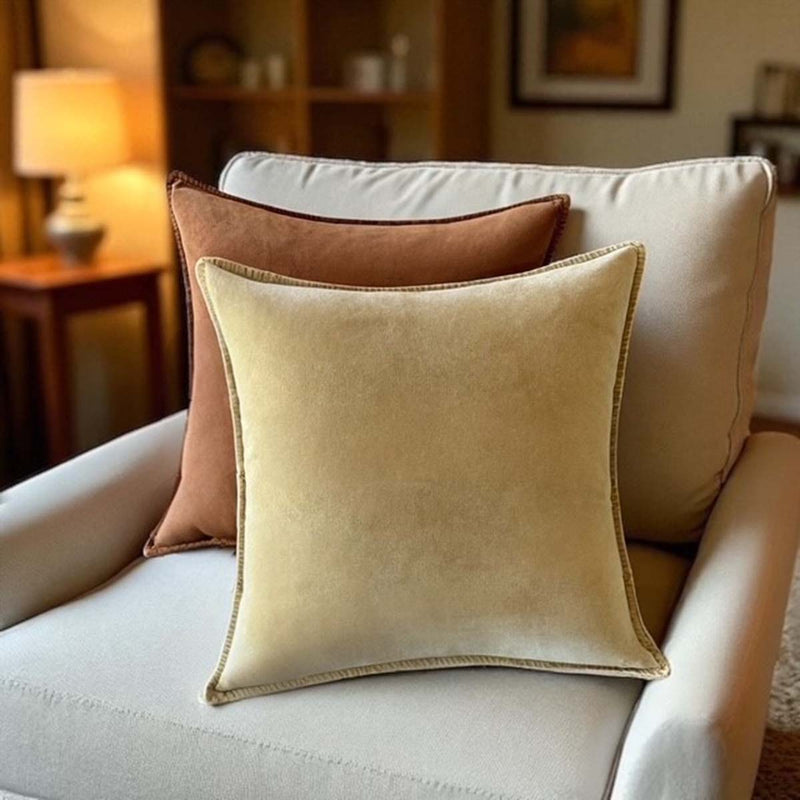FALL LEAF VELVET STONEWASHED CUSHION MD