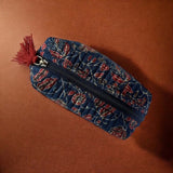Dark floral cosmetic bag