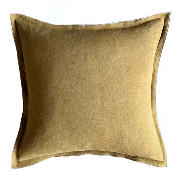 tobacco / grey linen mix cushion 50x50cm MD