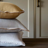 tobacco / grey linen mix cushion 50x50cm MD