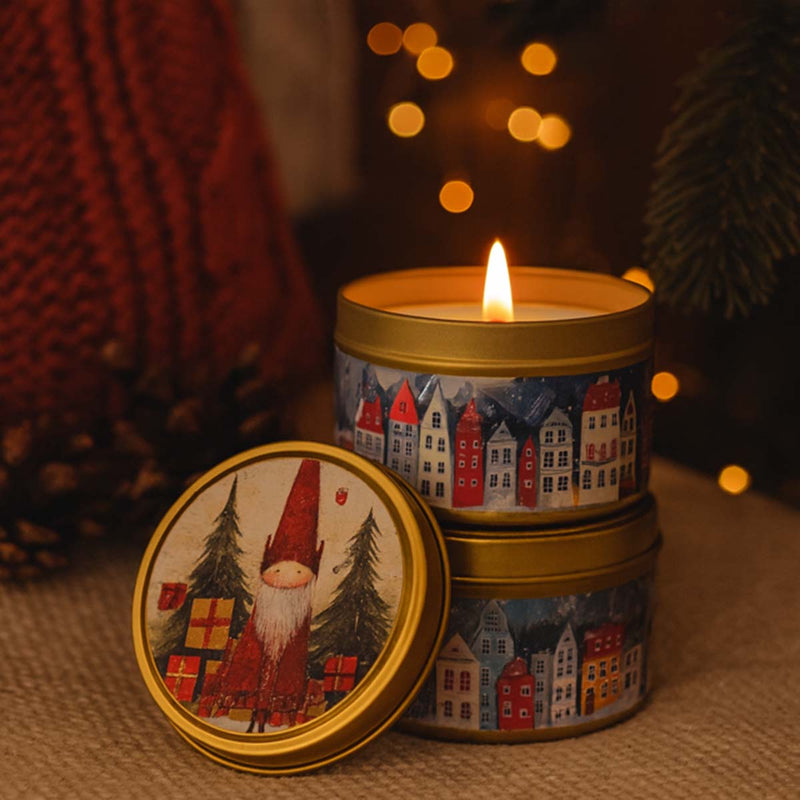 nordic santa xmas scented tin candle