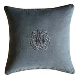 Charcoal /taupe  piped crown cushion 50x50cm MD