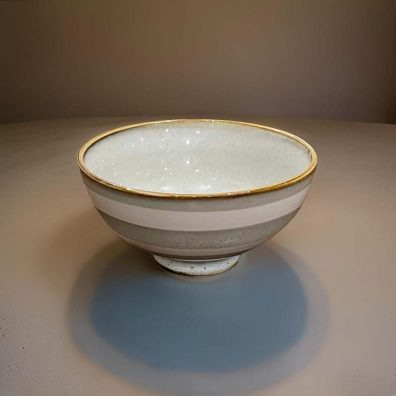 12CM BEIGE STRIPE BOWL