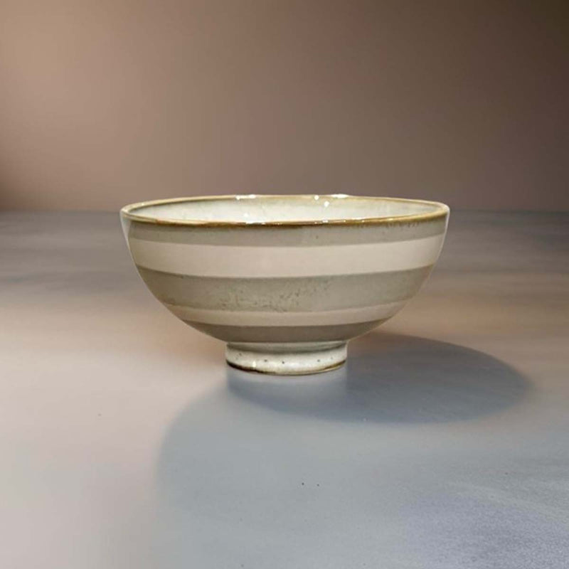 12CM BEIGE STRIPE BOWL