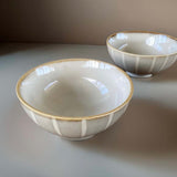 12 CM BEIGE LINED BOWL