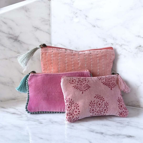 Lrg orange sparkle velvet bag