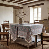RED/BLUE FLORAL TABLE CLOTH