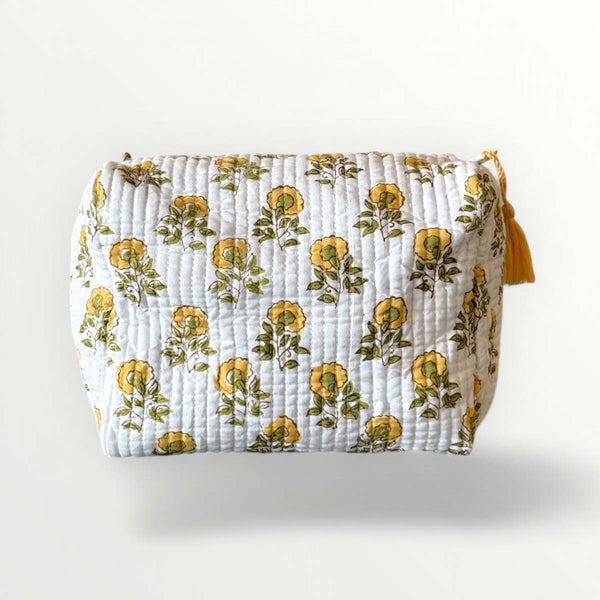 yellow /green  large cosmetic bag