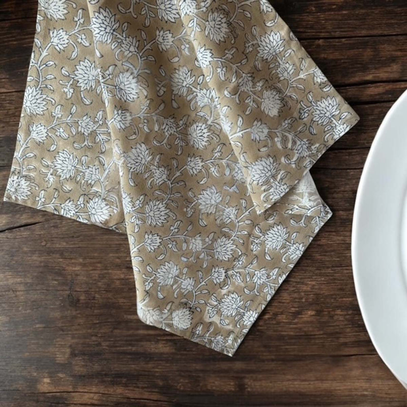 soft ochre napkins set/4