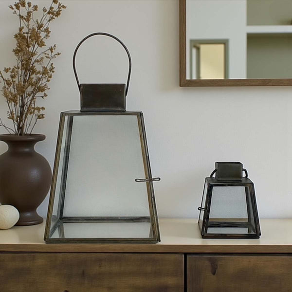 Large rixi aged lantern 22cm