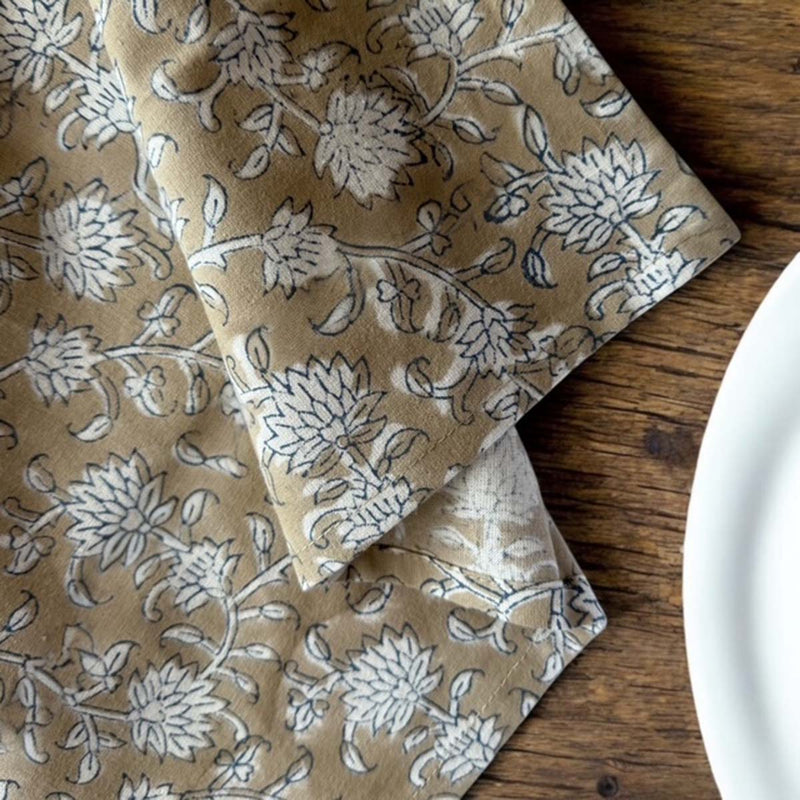 soft ochre napkins set/4