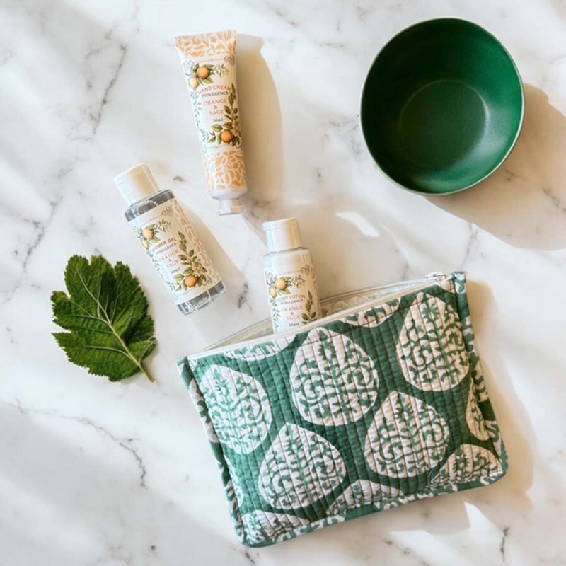 green weekend bag set