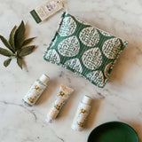 green weekend bag set