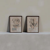 Aged foliage wall art -A