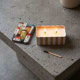 Nordic houses scented candle tin