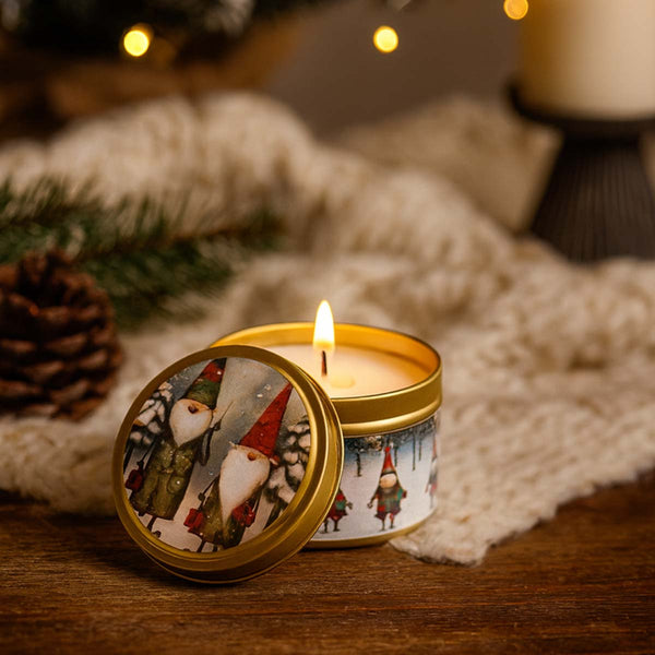 mr & mrs santa scented tin candle