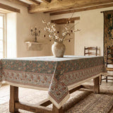 RED/BLUE FLORAL TABLE CLOTH