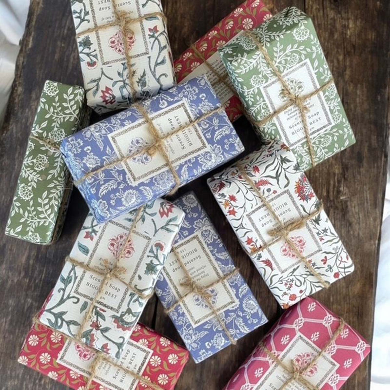 blue floral scented soap
