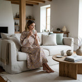 RUST FLORAL MORNING GOWN (W)