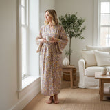 RUST FLORAL MORNING GOWN (W)