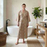 OCHRE /RED MORNING GOWN