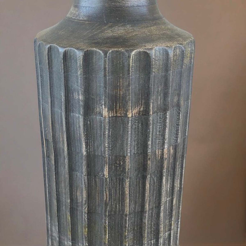 Grand Gustav carved base & nat shade set