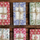 red & green  floral scented soap