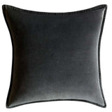 CHARCOAL STONEWASHED VELVET CUSHION MD