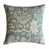 Funky bird seafoam cushion