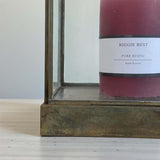 Large aged baki square lantern 27cm