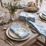 BLUE/GREY SET 4 NAPKINS