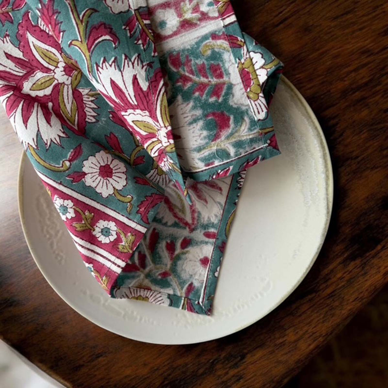 multi motif napkins set/4