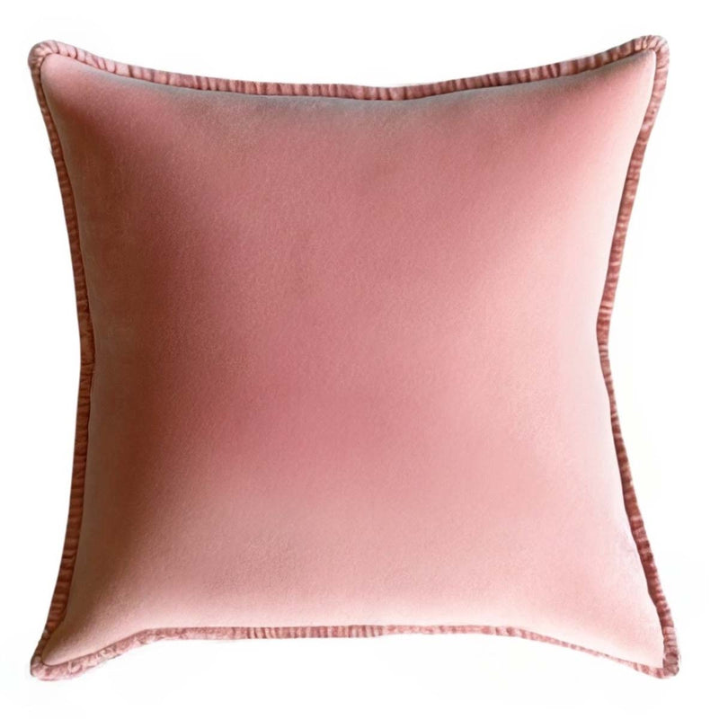 DUSKY PINK STONEWASHED VELVET CUSHION MD