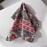 multi motif napkins set/4
