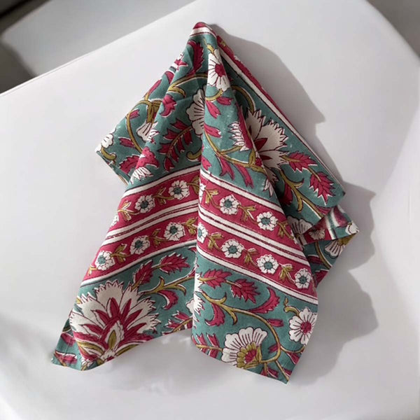 multi motif napkins set/4