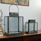 Large aged baki square lantern 27cm