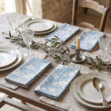 BLUE/GREY SET 4 NAPKINS