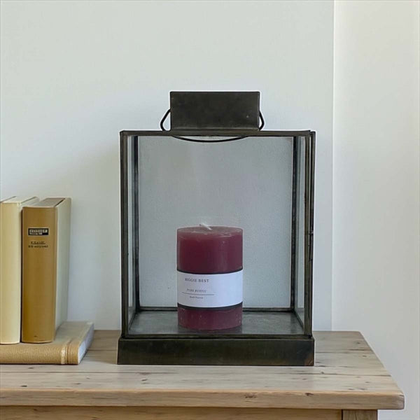Medium aged baki square lantern 20cm