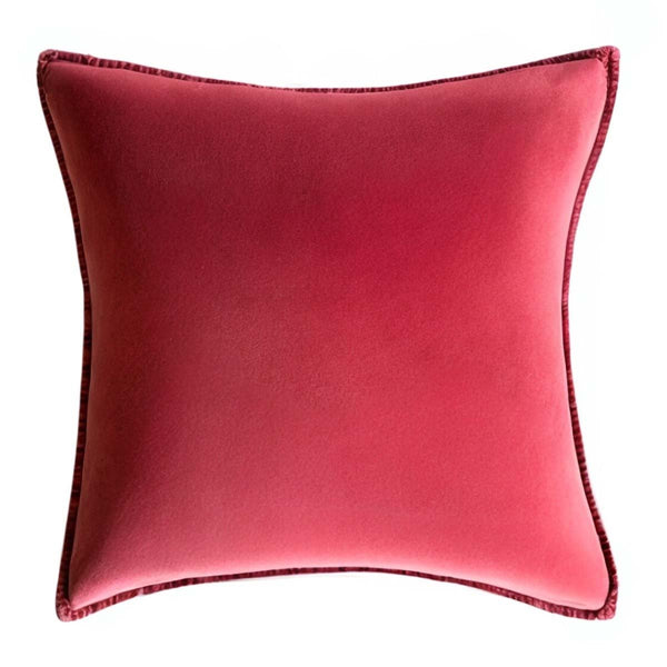 BRICK RED STONEWASHED VELVET CUSHION MD