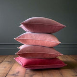BRICK RED STONEWASHED VELVET CUSHION MD