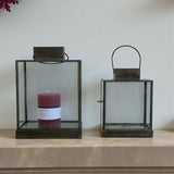 Medium aged baki square lantern 20cm