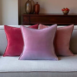 BRICK RED STONEWASHED VELVET CUSHION MD